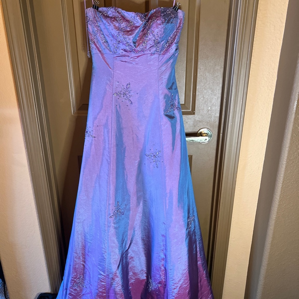 Landmark size 6 Formal prom special event Purple iridescent evening gown